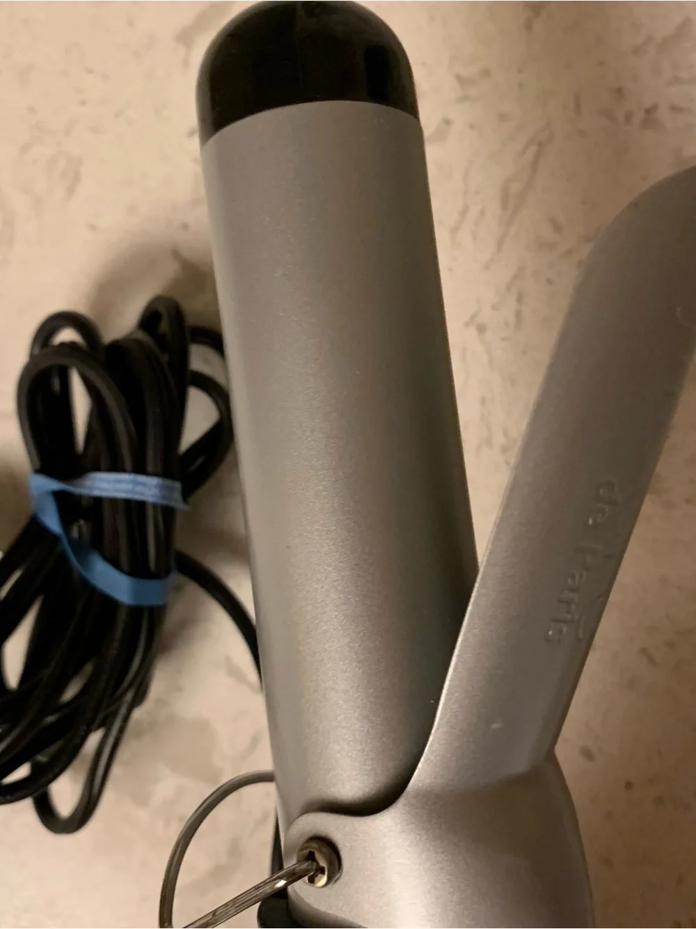 Jilbere de Paris Nano Silver Ceramic Curling Iron 1.5 Inch Blue JBNS2038S Dual V